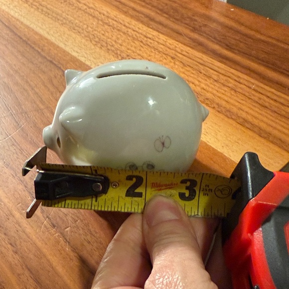 Precious moments ceramic piggy bank 1985 with hand painted froggy design - Picture 5 of 5